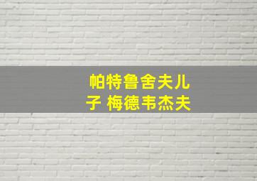 帕特鲁舍夫儿子 梅德韦杰夫